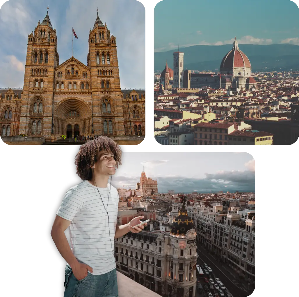 Self-guided audio tour on phone